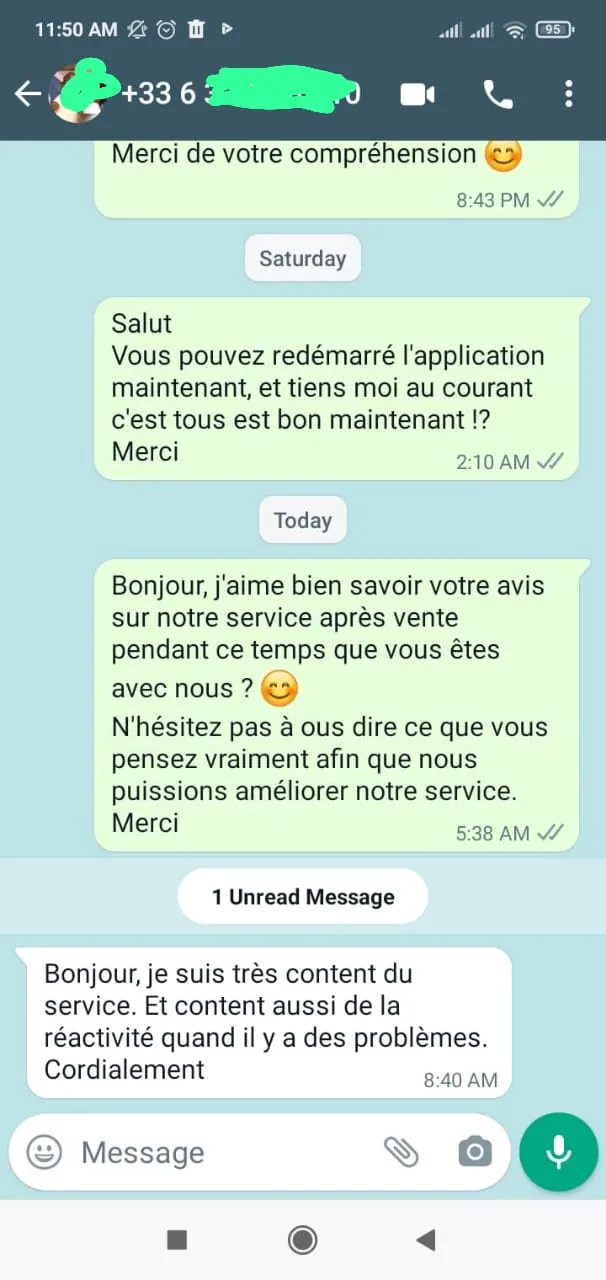 Avis client Premier IPTV — témoignage WhatsApp